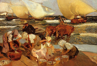 Beach at Valencia Joaquin Sorolla